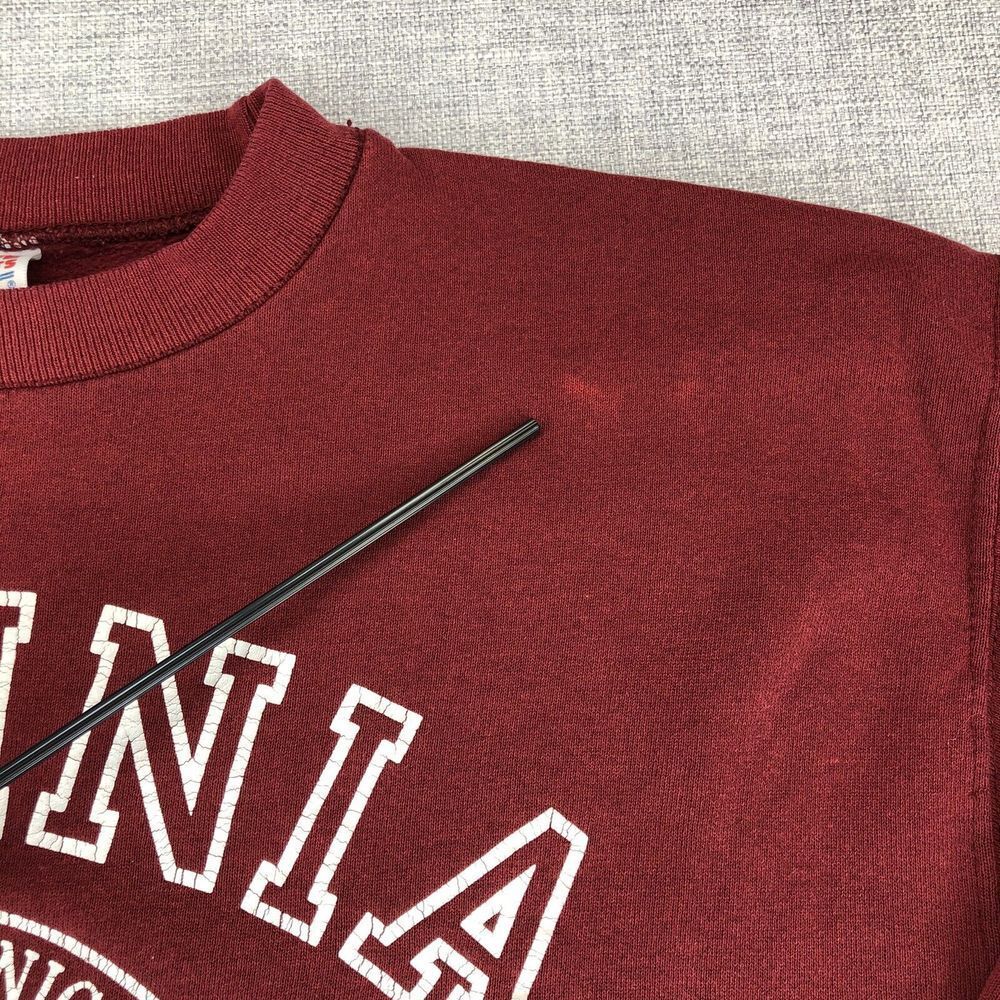 Vintage 80s Soffe Maroon Virginia Tech Graphic Crewneck Sweatshirt - Picture 4 of 11